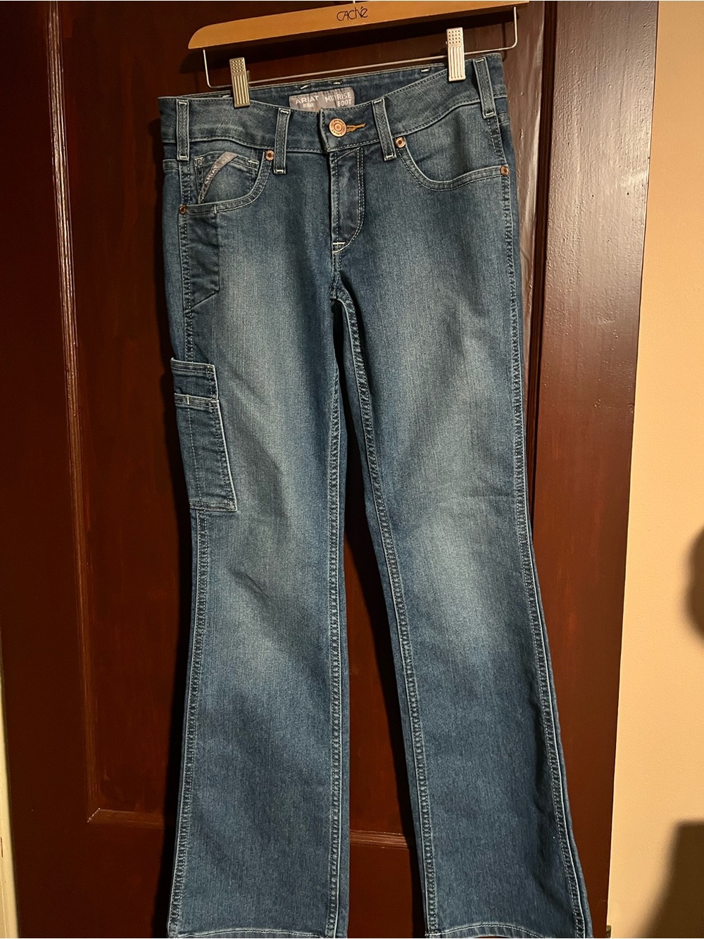 Ariat Medium Blue Flare Jeans with Utility Pocket